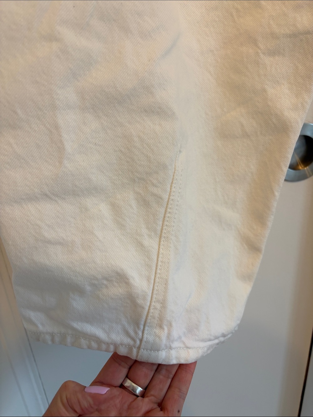 Arket White Denim Barrel Leg Pants - Picture 7 of 10